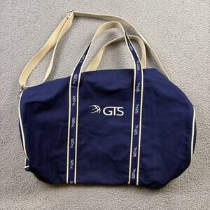 Warden Brooks Duffle Bag Navy Blue Canvas Gym Sports Travel GTS Global Trading